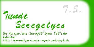 tunde seregelyes business card